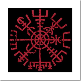 Vegvisir Norse Viking Compass Pagan Wayfinder Symbol Posters and Art